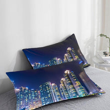 Load image into Gallery viewer, 3D HD Pillow Cover City Landscape Rise Building Home Decorative Pillow Cases Cotton Linen Square Cushion Covers For Sofa Couch
