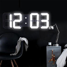 Load image into Gallery viewer, 3D Large LED Digital Wall Clock 3D LED Wall Clock with Remote Control 12/24 H Time/Date Display Nightlight Alarm Clock Digital Clock Brightness to Adjust Temperature Date Time Celsius Nightlight Display Table Desktop Clocks Alarm Clock For Living Room
