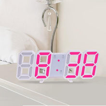 Load image into Gallery viewer, 3D Large LED Digital Wall Clock Date Time Celsius Nightlight Display Table Desktop Clocks 3D Digital Alarm Clock Modern Design LED Wall Desk Clocks 12/24H Time /Date/ Temperature Display Nightlight /Brightness Adjustable/ Alarm Clock For Living Room
