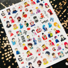 Load image into Gallery viewer, 3D Nail Art Stickers Decal Template Nail Tool Decorations Nail Slider  Metallic Nail Art Stickers Set Love Metal Nail Studs Decals for Women Nail Decorations Accessories Metal Curve Stripe Lines Design Letter Nail Sticker Decoration
