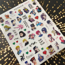 Load image into Gallery viewer, 3D Nail Art Stickers Decal Template Nail Tool Decorations Nail Slider  Metallic Nail Art Stickers Set Love Metal Nail Studs Decals for Women Nail Decorations Accessories Metal Curve Stripe Lines Design Letter Nail Sticker Decoration
