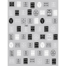 Load image into Gallery viewer, 3D Nail Sticker Russian English Letter Sticker For Nails Foil Love Heart Design Accessories Fashion Manicures Sticker Decoration  Nail Art Stickers Water Transfer Nail Decals Full Wraps Gradient Acrylic Nail Kits for Women Manicure Decoration
