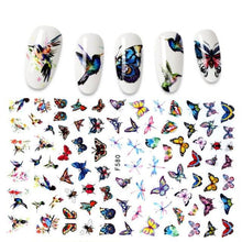 Load image into Gallery viewer, 3D Nail Stickers Leaves Butterfly Panda Love Heart Design Stickers For Nails Manicure Foil Nail Art Decor  Girls Manicure Decoration Nail Art Supplies 3D Self-Adhesive Nail Decals Designer Nail Stickers for Acrylic Nails

