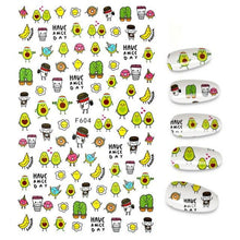 Load image into Gallery viewer, 3D Nail Stickers Leaves Butterfly Panda Love Heart Design Stickers For Nails Manicure Foil Nail Art Decor  Girls Manicure Decoration Nail Art Supplies 3D Self-Adhesive Nail Decals Designer Nail Stickers for Acrylic Nails
