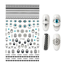 Load image into Gallery viewer, 3D Nail Stickers Leaves Butterfly Panda Love Heart Design Stickers For Nails Manicure Foil Nail Art Decor  Girls Manicure Decoration Nail Art Supplies 3D Self-Adhesive Nail Decals Designer Nail Stickers for Acrylic Nails
