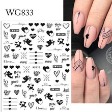Load image into Gallery viewer, 3D Nails Sticker Spring Cartoon Animals Flowers Leaves Self Adhesive Decals Sliders Nail Art Accessories Decoration Decal Self-Adhesive 3D Wave Design Decoration for Women Girls Tape Nail Art Stickers Decal Decoration
