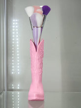 Load image into Gallery viewer, 3D Printed Pink Cowboy Boot Brush Holder - Western Decor
