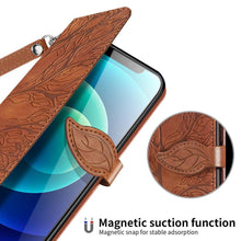 Load image into Gallery viewer, 3D Tree Flip Leather Case For iPhone 13 12 Mini Phone Cover PU Leather Wallet Case with Card Holder Kickstand Wrist Strap Flip Cover for iPhone
