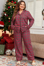 Load image into Gallery viewer, Plus Size Christmas Plaid Shirt and Pants Set
