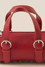 Load image into Gallery viewer, Fame Faux Leather Buckle Strap : Cylinder Hand Bag
