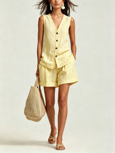 Load image into Gallery viewer, Women's Sleeveless Vest Top &amp; Shorts Set
