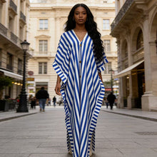 Load image into Gallery viewer, African-Inspired Striped Loose Long Dress | One Size 5 Colors
