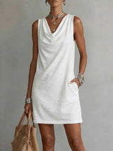 Load image into Gallery viewer, Women's Off-Shoulder Sleeveless Dress – Casual Pullover Midi Dress
