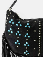 Load image into Gallery viewer, Fame Studded Pattern : Multi Fringe Hobo Shoulder Bag
