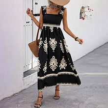 Load image into Gallery viewer, Women’s Wide-Strap Printed Maxi Dress
