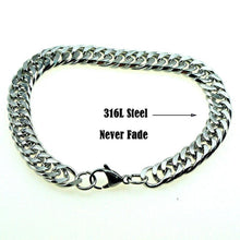 Load image into Gallery viewer, Luxury Miami Stainless Steel Chain Bracelets For  Men Flat Curb Bracelet Hip Hop Rock Sports Jewelry Style

