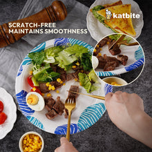 Load image into Gallery viewer, Round 9-Inch Biodegradable Compostable Paper Plates – 50 Count
