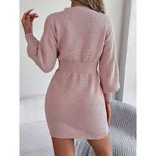 Load image into Gallery viewer, Women’s Cable Knit Sweater Dress
