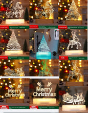 Load image into Gallery viewer, Christmas Decoration 3D Lamp Acrylic LED Night Lights New Year Valentines Day Christmas Kids Gift Christmas Ornaments
