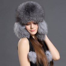 Load image into Gallery viewer, Women’s Korean Fox Fur Lei Feng Hat – Warm Winter Ear Protection Hat
