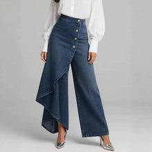 Load image into Gallery viewer, Women's Washed Denim Skort with Button Closure
