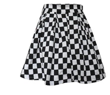 Load image into Gallery viewer, Dark Girl High Waist Plaid Stitching Skirt - # GIAA23710001
