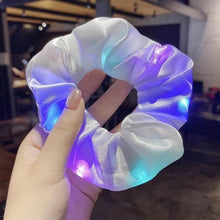 Load image into Gallery viewer, 3Pcs New Arrival Girls LED Luminous Scrunchies Hairband Ponytail Holder Headwear Elastic Hair Bands Solid Color Hair Accessories Ponytail Holder Accessories for Women And Girls
