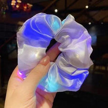 Load image into Gallery viewer, 3Pcs New Arrival Girls LED Luminous Scrunchies Hairband Ponytail Holder Headwear Elastic Hair Bands Solid Color Hair Accessories Ponytail Holder Accessories for Women And Girls
