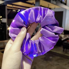 Load image into Gallery viewer, 3Pcs New Arrival Girls LED Luminous Scrunchies Hairband Ponytail Holder Headwear Elastic Hair Bands Solid Color Hair Accessories Ponytail Holder Accessories for Women And Girls
