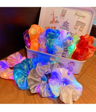 Load image into Gallery viewer, 3Pcs New Arrival Girls LED Luminous Scrunchies Hairband Ponytail Holder Headwear Elastic Hair Bands Solid Color Hair Accessories Ponytail Holder Accessories for Women And Girls
