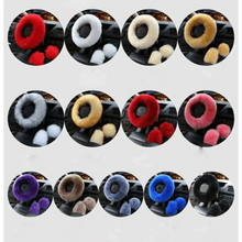 Load image into Gallery viewer, 3Pcs Set Winter Fashion Wool Fur Soft Furry Car Steering Wheel Covers 16 Colors Winter Universal Hand Brake Gear Cover  Car Accessories
