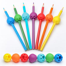 Load image into Gallery viewer, 3Pcs Silicone Writing Aid Grip Pencil Aids Children for Child Pencil Pen School Pencil Grips for Kids Adults Silicone Pencil Grips Round Handwriting Aid Tools for Handwriting Drawing
