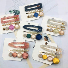 Load image into Gallery viewer, 3PCS/Set Women Girls Hair Clips Square Round Pearls Hairpins Headband Barrettes Fashion Hair Clip Hairpins for Women Girls Headwear Styling Tools
