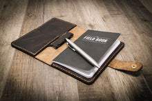 Load image into Gallery viewer, Leather Field Notes Cover -  Walnut Brown
