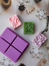 Load image into Gallery viewer, 4-Cavity Wavy Flower Silicone Handmade Soap Mold Cake Mold Aromatherapy Plaster Mold Essential Oil Soap Mold 4-Cavity Ocean Wave Soap Mold, Silicone Sea Wave Cake Pan
