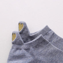 Load image into Gallery viewer, 4 Pairs Fashion Socks New Spring Cotton Non-Slip No-Show Boat Socks Novelty Girls Cute Heart Embroidery Casual Funny Ankle Socks Pack For Women
