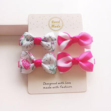 Load image into Gallery viewer, 4 PCS New Cute Classic All-match Small Bowknot Girls Hair Clips Kids Hairpins Children Hair Accessories Princess Headwear Fashion Hairgrips Accessories For Party

