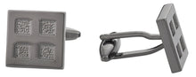 Load image into Gallery viewer, 4 Square Gun Metal Cufflinks
