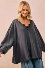Load image into Gallery viewer, BiBi Mineral Washed French Terry Oversized Sweatshirt
