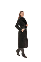 Load image into Gallery viewer, Genuine  Mink Fur Eco Suede Coat
