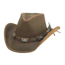 Load image into Gallery viewer, Bullhide Roswell - Leather Outback Hat
