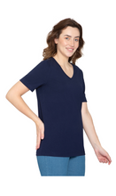 Load image into Gallery viewer, Women's Perfect Short-Sleeve V-Neck Tee Shirt - Cotton blend and Wrinkle Resistant
