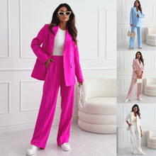 Load image into Gallery viewer, Women's Professional Blazer &amp; Trousers Suit Set – Long Sleeve, Full Length
