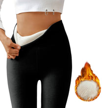 Load image into Gallery viewer, Women’s Fleece-Lined High-Waist Shark Leggings
