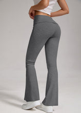 Load image into Gallery viewer, 🔥 Women's Low-Waisted Folded Waist Flared Pants - Low-Rise Wide-Leg Trousers
