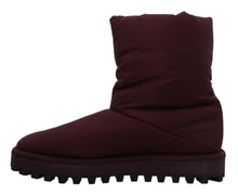 Load image into Gallery viewer, Dolce &amp; Gabbana Bordeaux Nylon Boots Padded Mid Shoes

