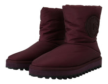Load image into Gallery viewer, Dolce &amp; Gabbana Bordeaux Nylon Boots Padded Mid Shoes
