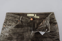 Load image into Gallery viewer, Acht Gray Washed Cotton Corduroy Slim Fit Men Jeans
