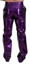 Load image into Gallery viewer, Dolce &amp; Gabbana Purple Shining Men Casual Pants
