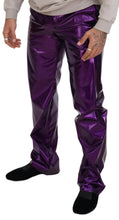Load image into Gallery viewer, Dolce &amp; Gabbana Purple Shining Men Casual Pants
